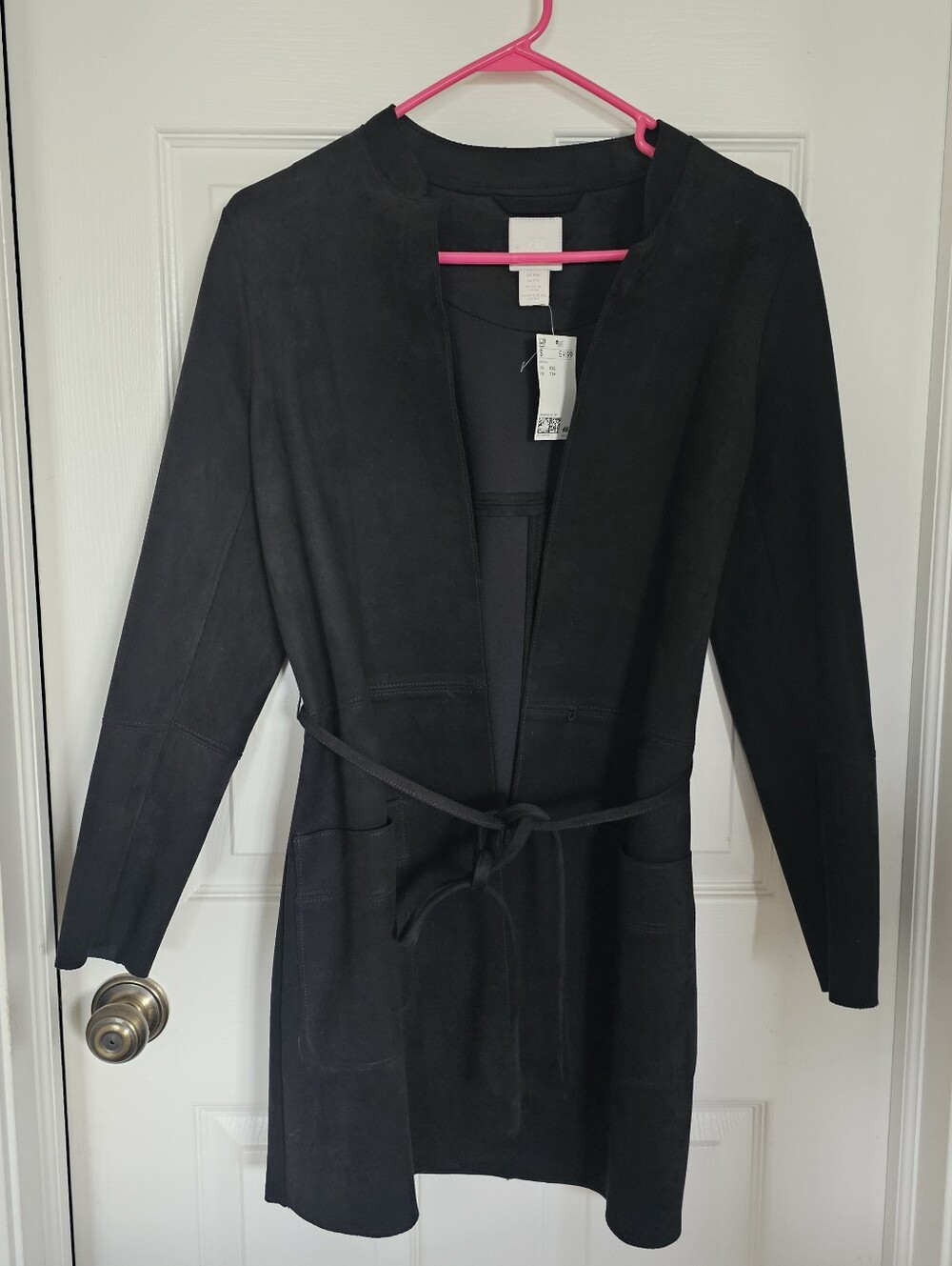 NEW H&M Black Belted Open-Front Women's Jacket/ Blazer